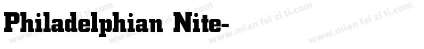 Philadelphian Nite字体转换